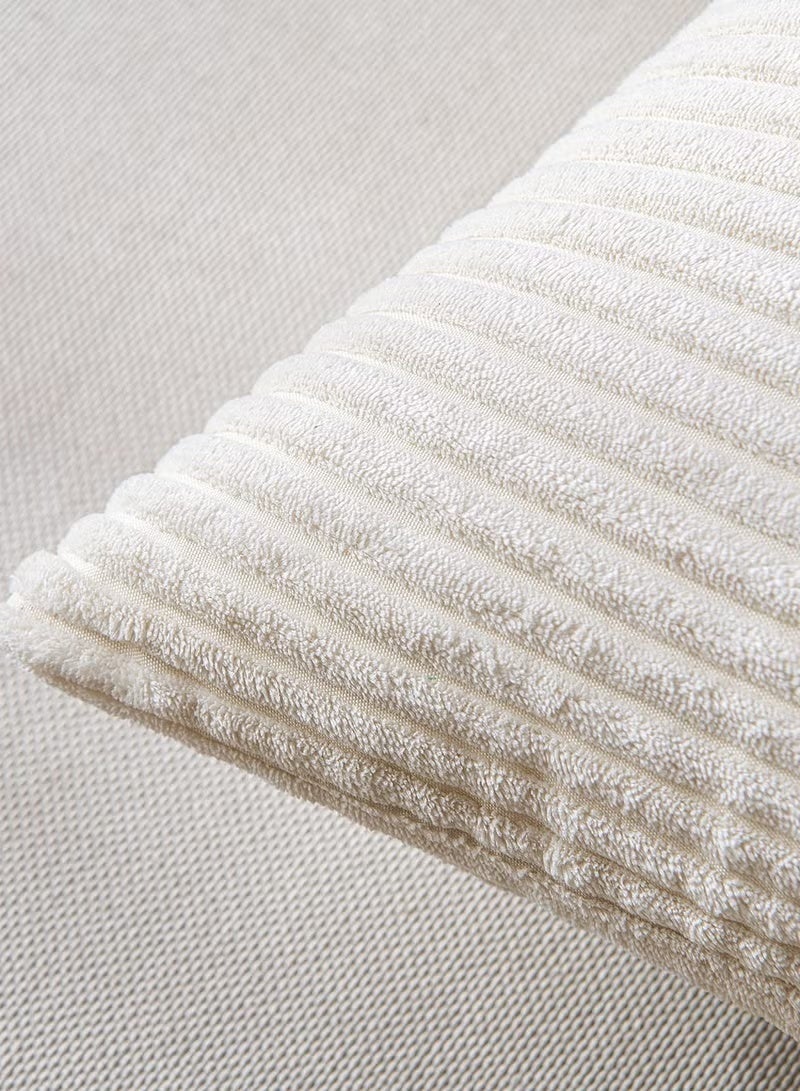 Sofa Decorative Beige Cream Pillow Cover Cushion Cover, Set of 4 Soft Velvet Modern Reversible Design for Home Decor Mix and Match, Pillow Inserts Not Included (45x45CM) - Image 5